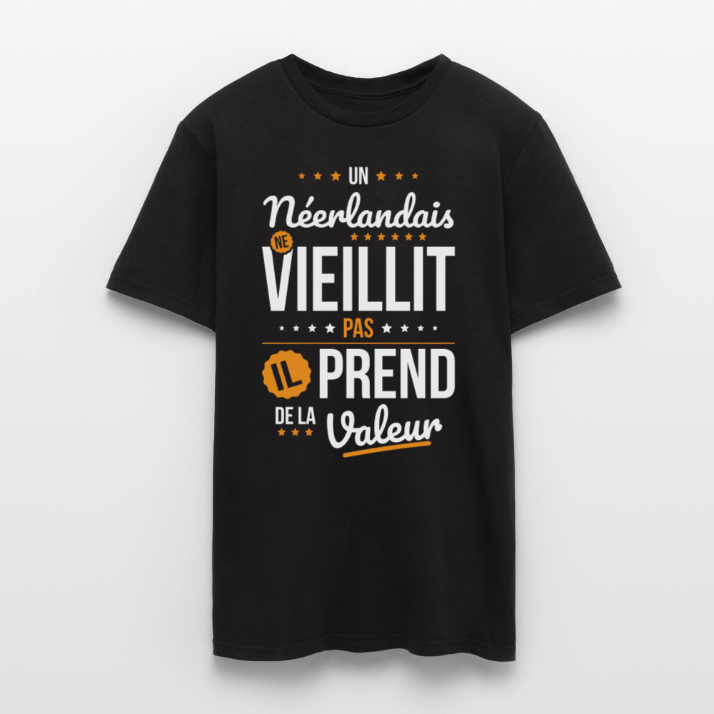T-shirt Homme - Un Néerlandais ne vieillit pas - noir