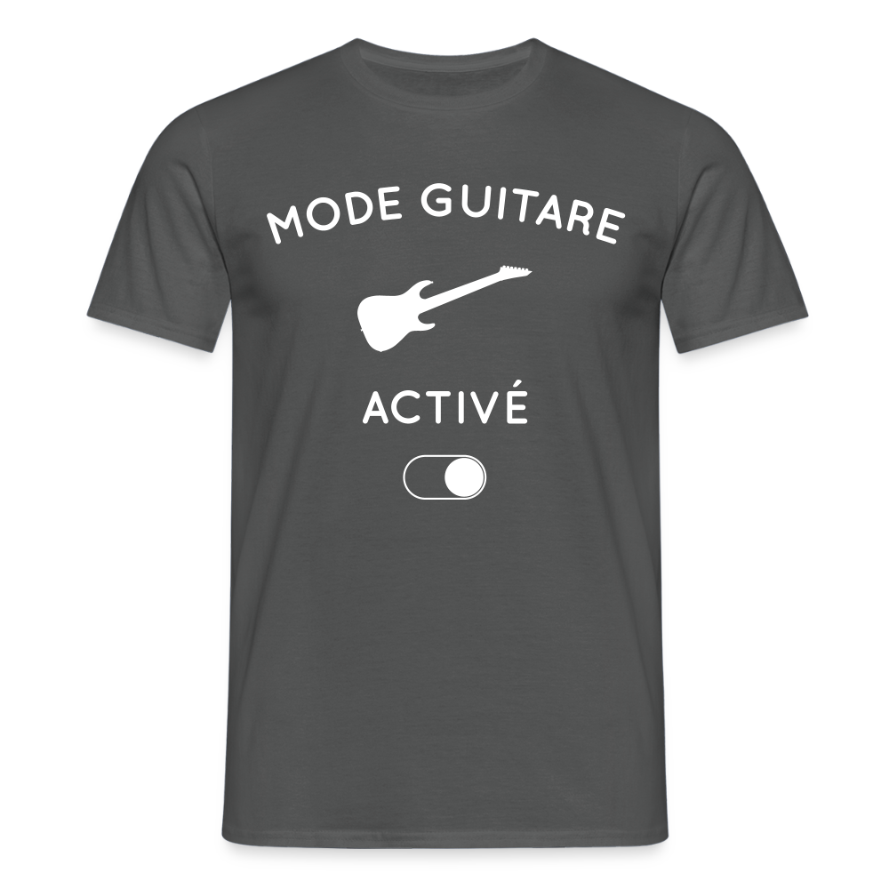 T-shirt Homme - Mode guitare activé - charbon