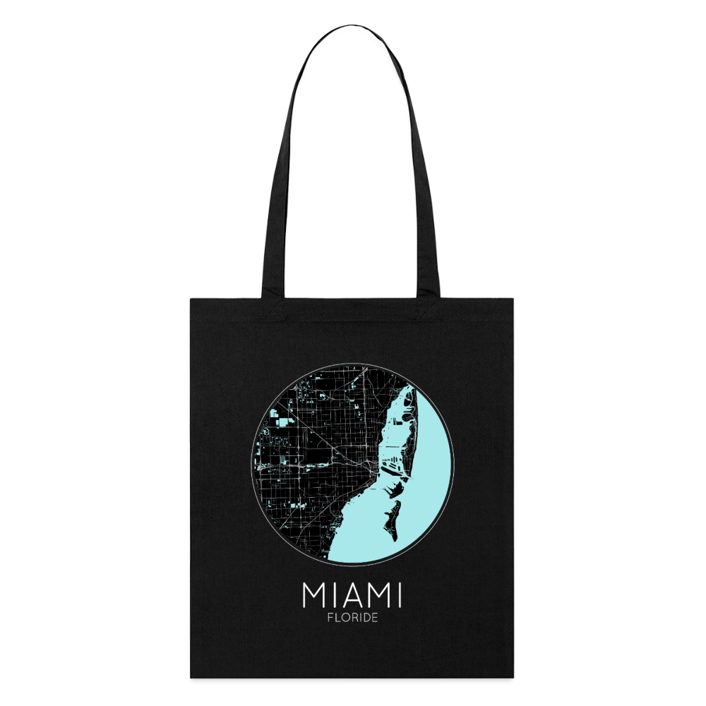 Tote Bag Miami Bio – Plan de Miami - noir