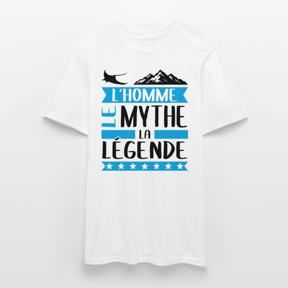 T-shirt homme coloris clair Raymond en rébus – L’homme, le mythe, la légende - blanc