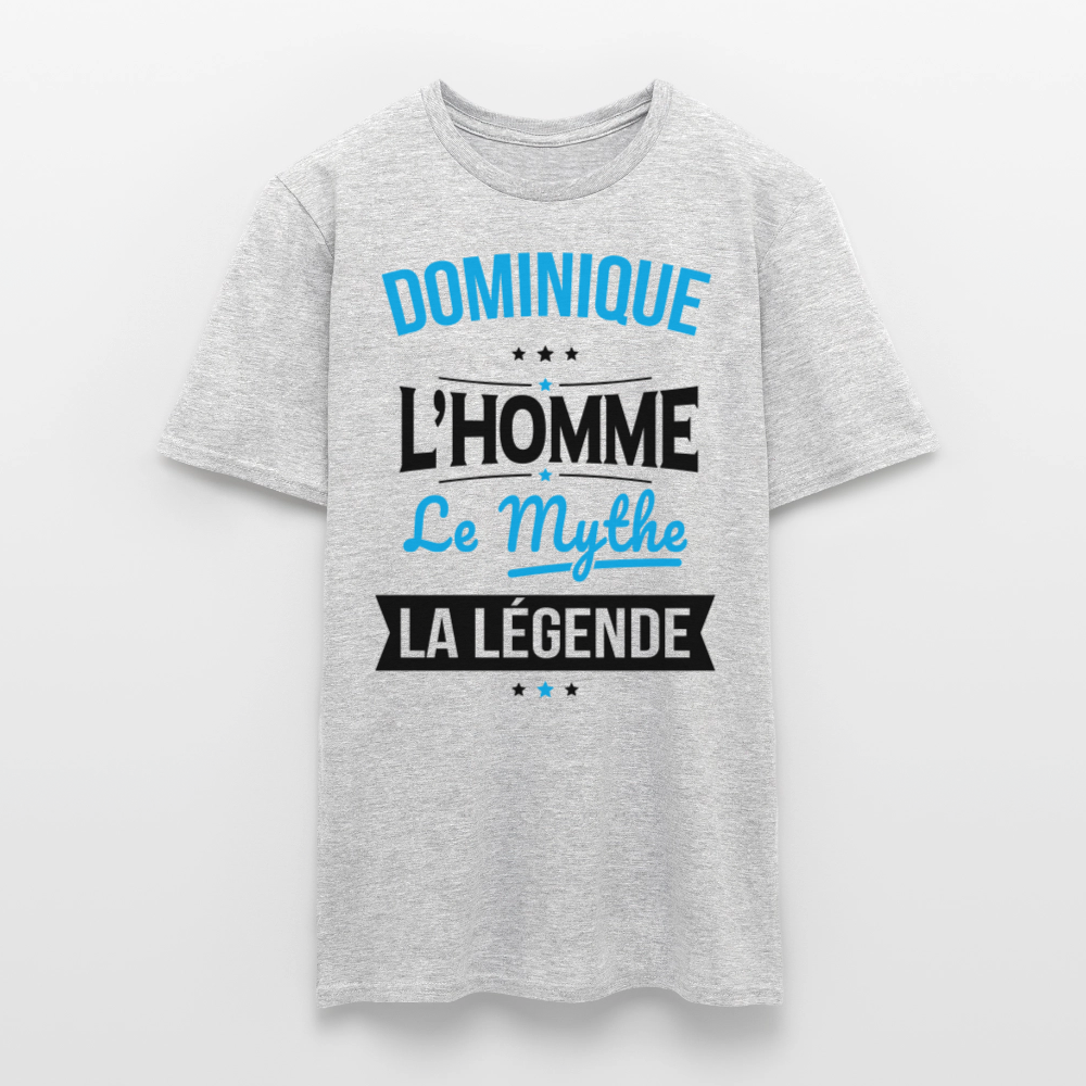 T-shirt Homme - Dominique - l'Homme - le Mythe - la Légende - gris chiné