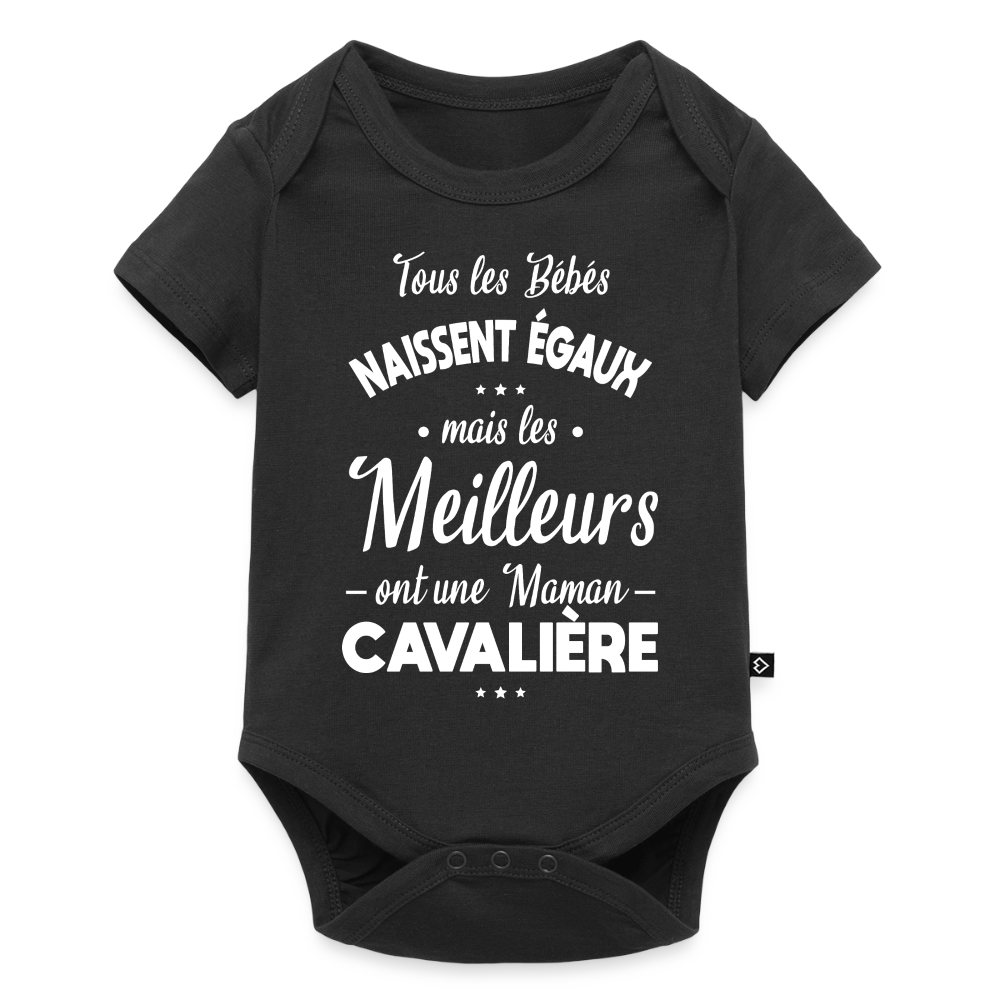 Body Bébé Humour Maman Cavalière – Cadeau Naissance Équitation - noir