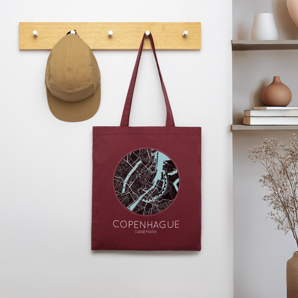 Tote Bag Copenhague Bio – Plan de Copenhague - bordeaux