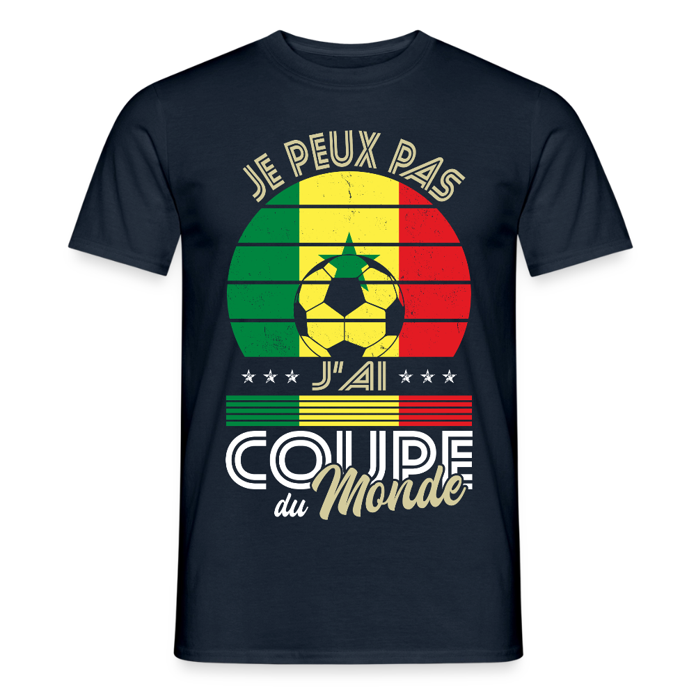 T-shirt Homme - Je peux pas j'ai Coupe du Monde - Sénégal - marine