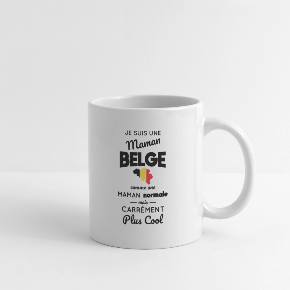 Mug blanc - maman Belge plus cool - blanc
