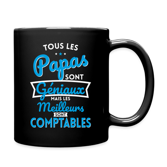 Mug uni - Papas géniaux - Les meilleurs sont comptables - noir