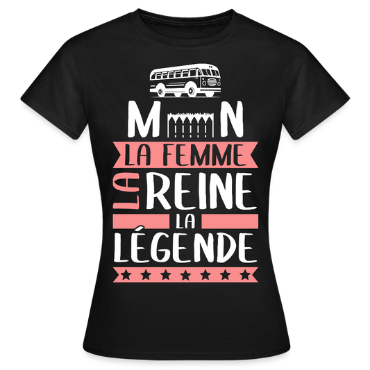 T-shirt femme Carmen rébus – La femme, la reine, la légende - noir