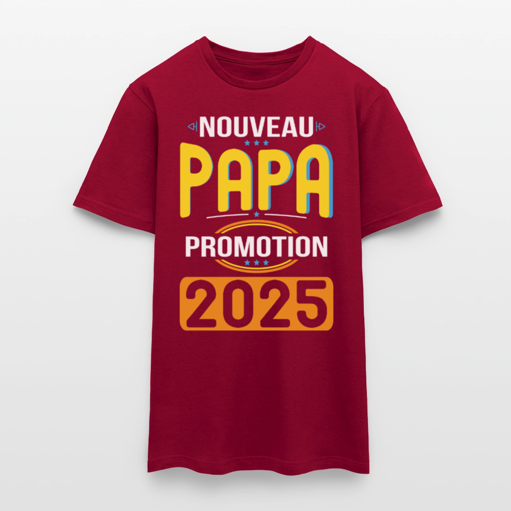 T-shirt Homme - Nouveau Papa - Promotion 2025 - rouge brique