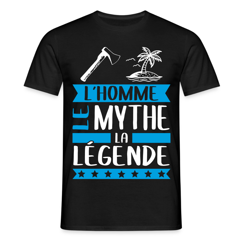 T-shirt homme Achille rébus – L’homme, le mythe, la légende - noir