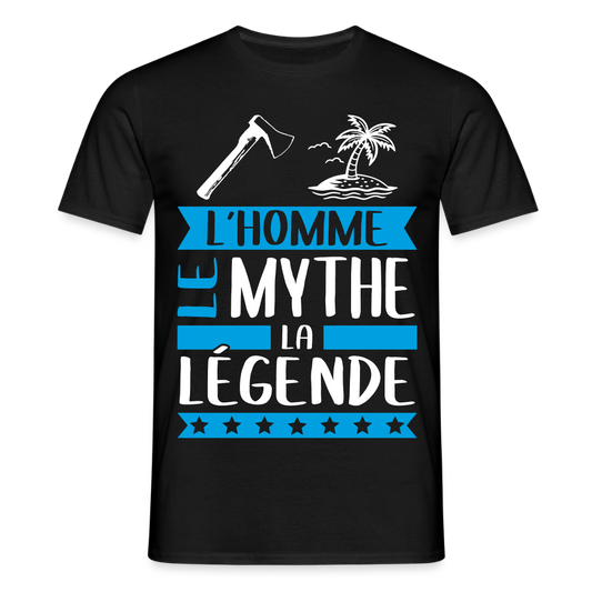 T-shirt homme Achille rébus – L’homme, le mythe, la légende - noir
