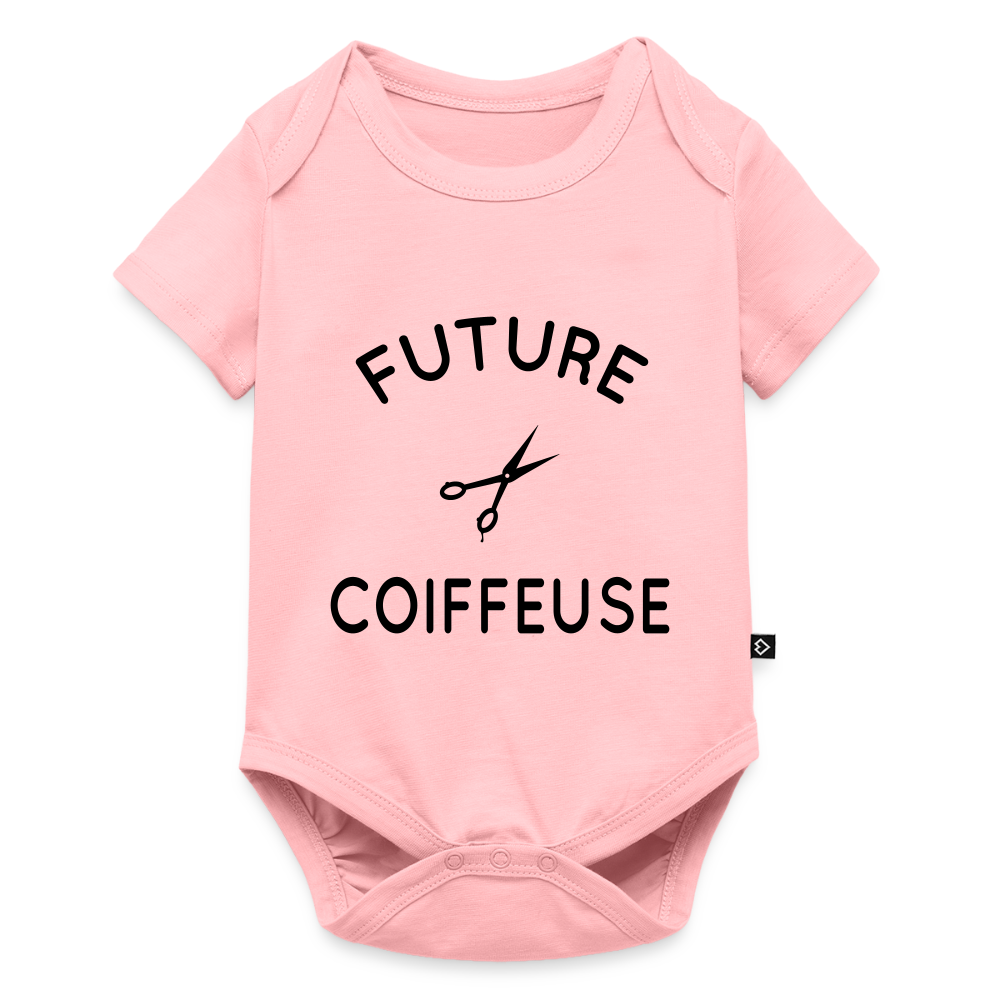 Body Bébé bio manches courtes - Future coiffeuse - rose