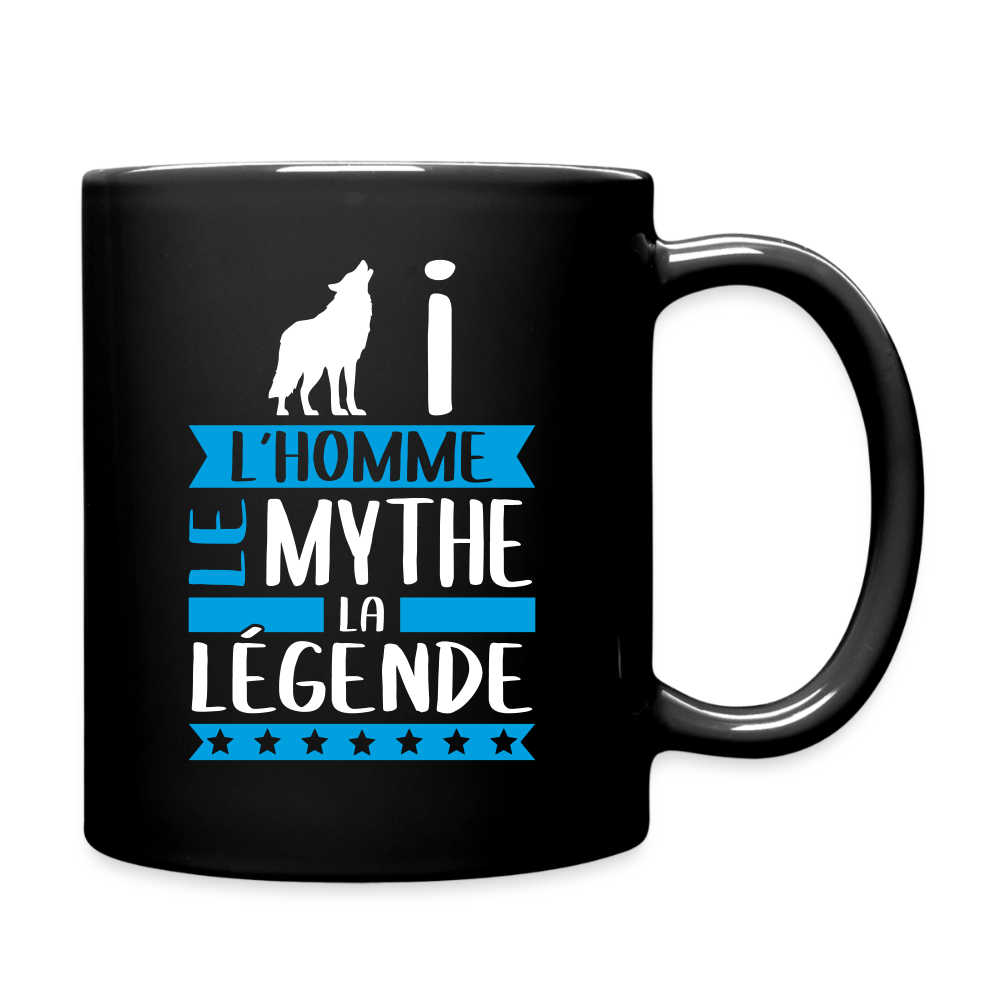 Mug uni Louis rébus – L’homme, le mythe, la légende - noir