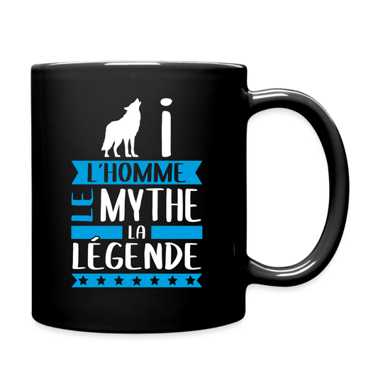 Mug uni Louis rébus – L’homme, le mythe, la légende - noir