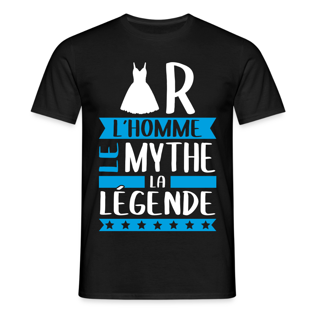 T-shirt homme Robert rébus – L’homme, le mythe, la légende - noir
