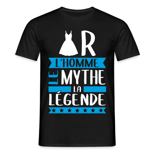 T-shirt homme Robert rébus – L’homme, le mythe, la légende - noir
