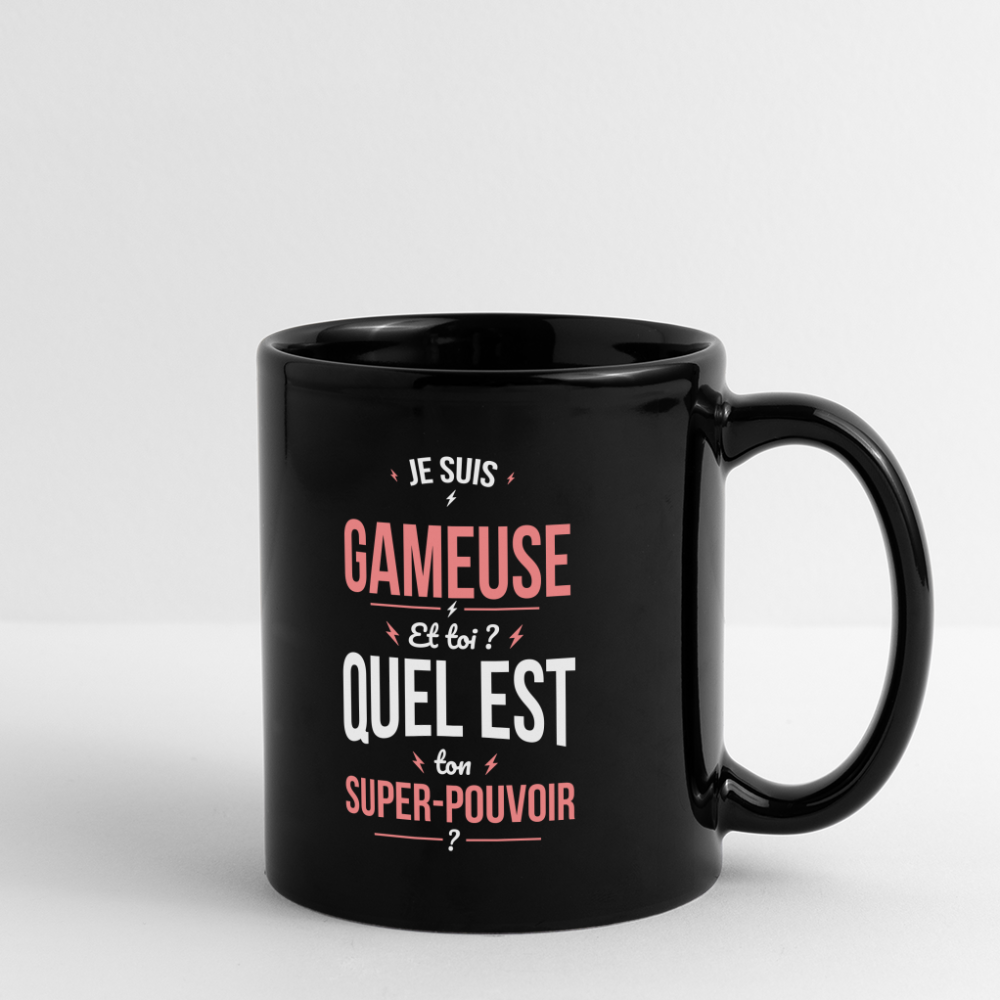 Mug uni - Je suis gameuse - Super-pouvoir - noir