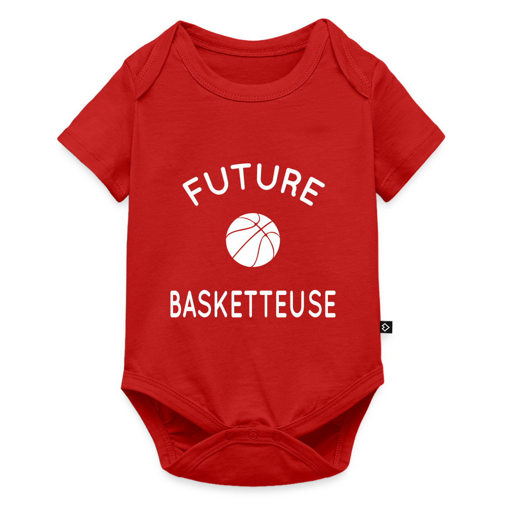 Body Bébé bio manches courtes - Future basketteuse - rouge
