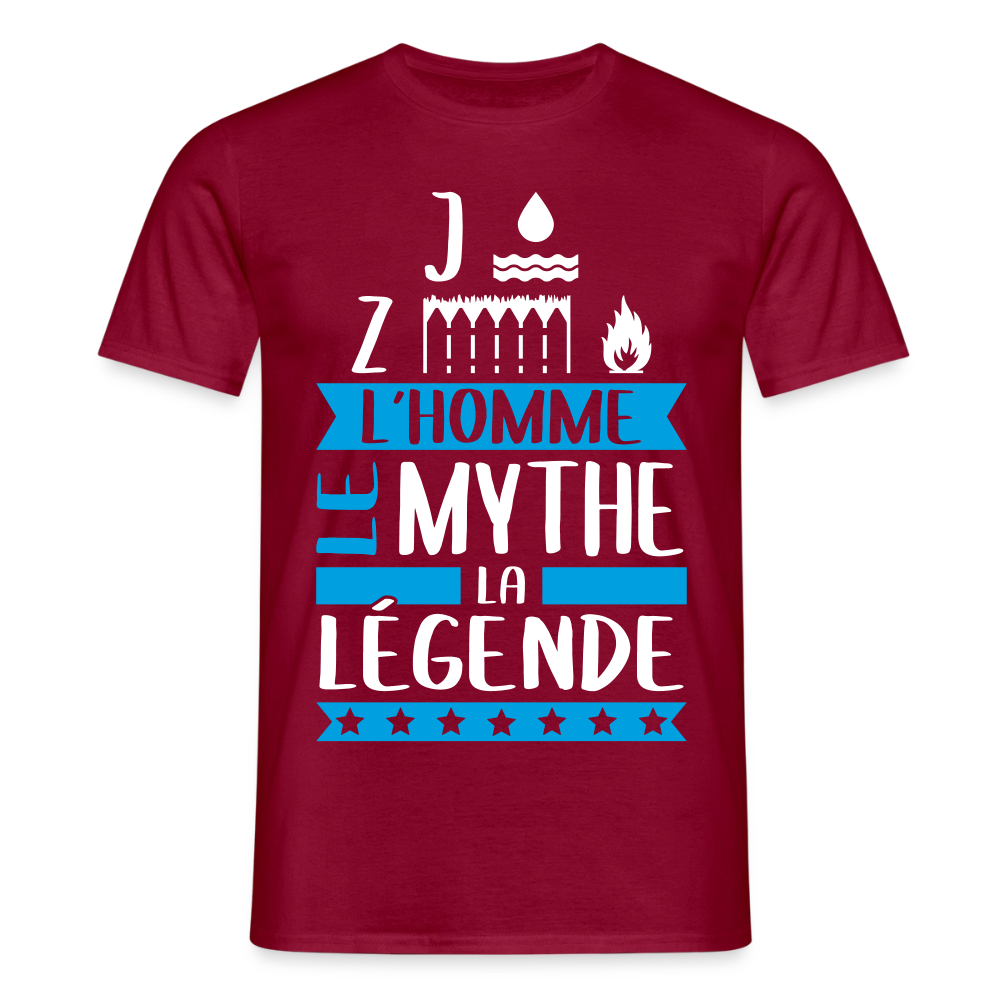 T-shirt homme Joseph rébus – L’homme, le mythe, la légende - rouge brique