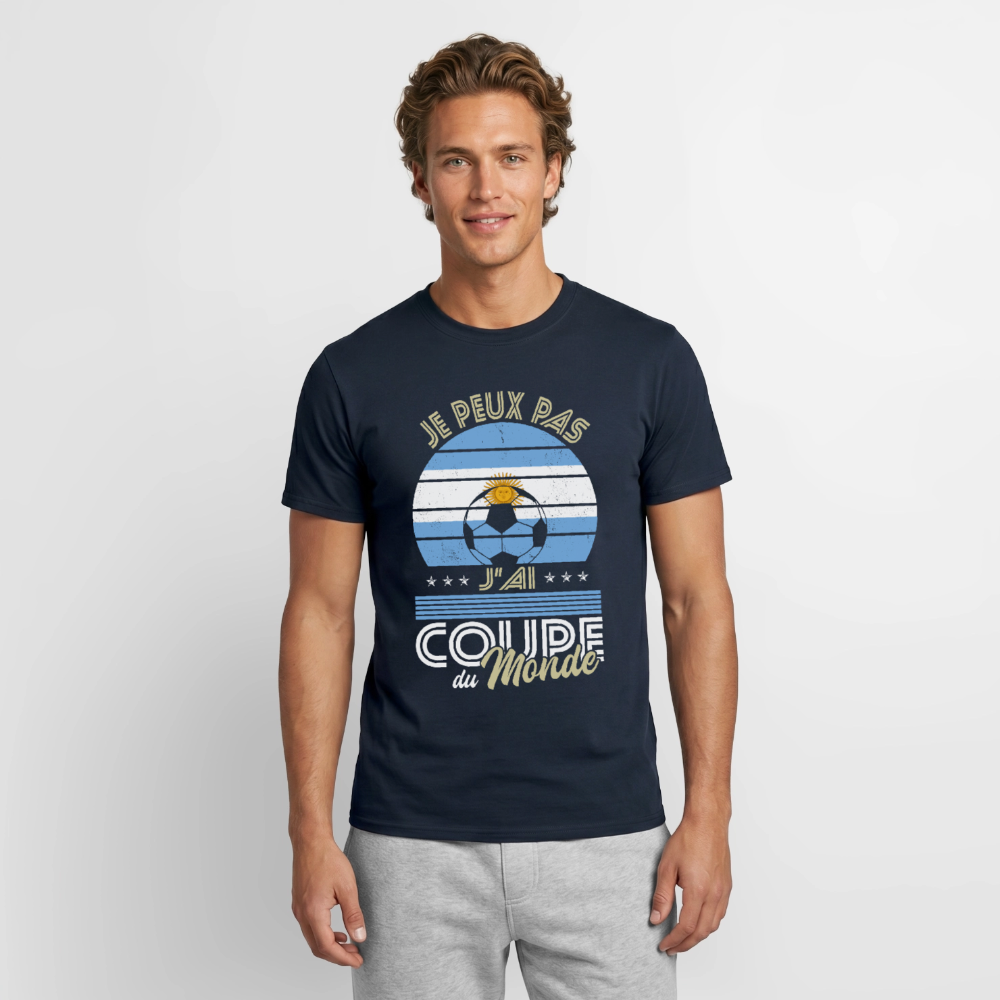 T-shirt Homme - Je peux pas j'ai Coupe du Monde - Argentine - marine
