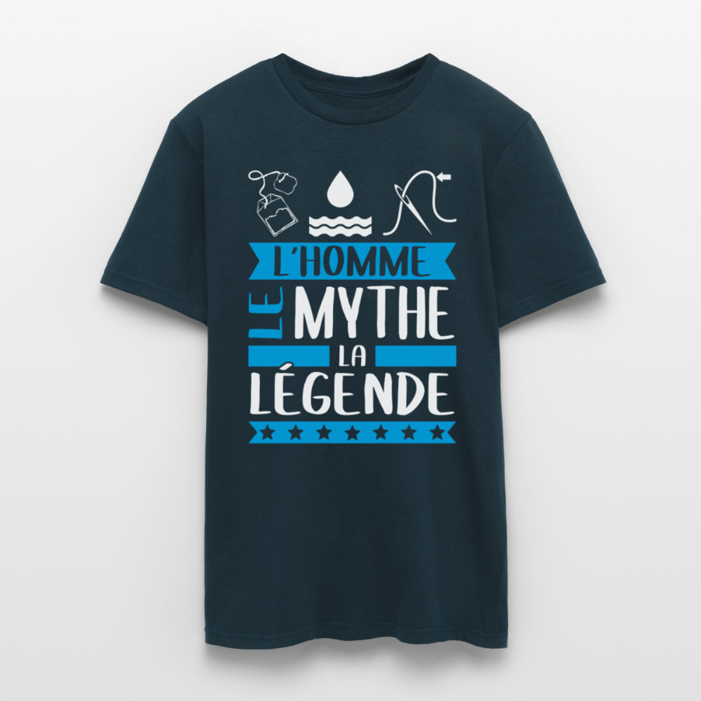T-shirt homme Théophile rébus – L’homme, le mythe, la légende - marine
