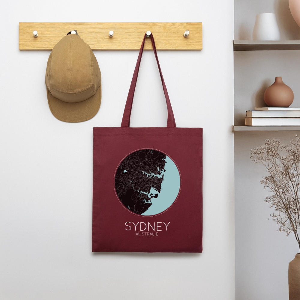 Tote Bag Sydney Bio – Plan de Sydney - bordeaux