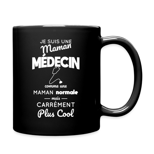 Mug uni - Maman médecin plus cool - noir