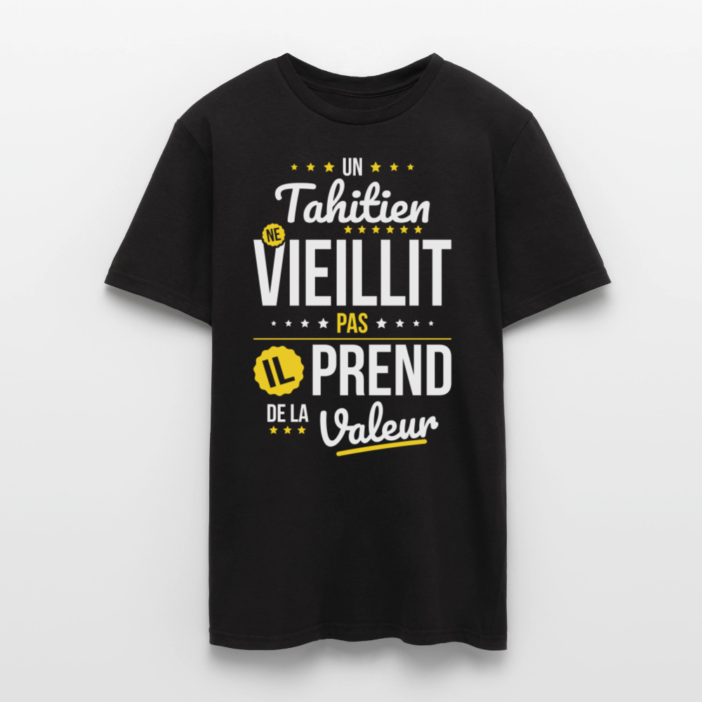 T-shirt Homme - Un Tahitien ne vieillit pas - noir