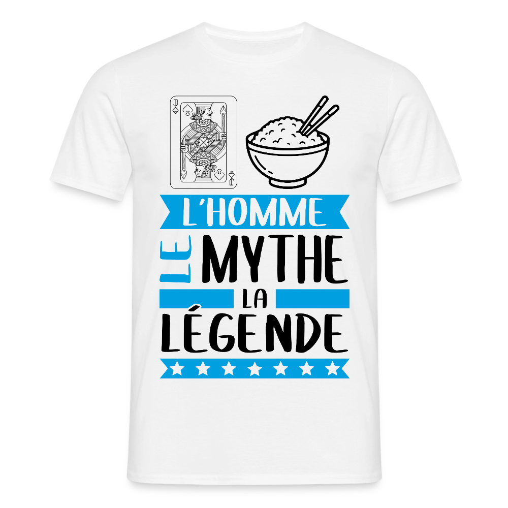 T-shirt homme coloris clair Valéry rébus – L’homme, le mythe, la légende - blanc
