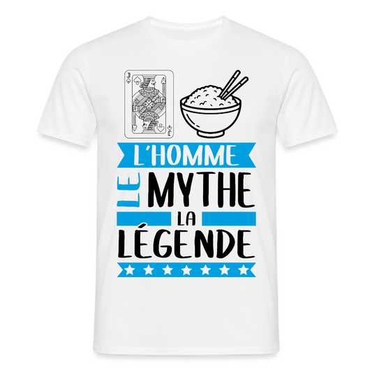 T-shirt homme coloris clair Valéry rébus – L’homme, le mythe, la légende - blanc