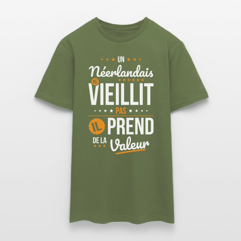 T-shirt Homme - Un Néerlandais ne vieillit pas - vert militaire