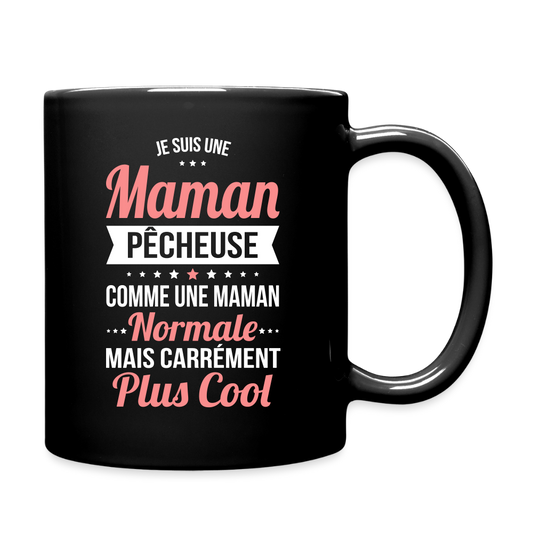 Mug uni - Maman pêcheuse plus cool - noir