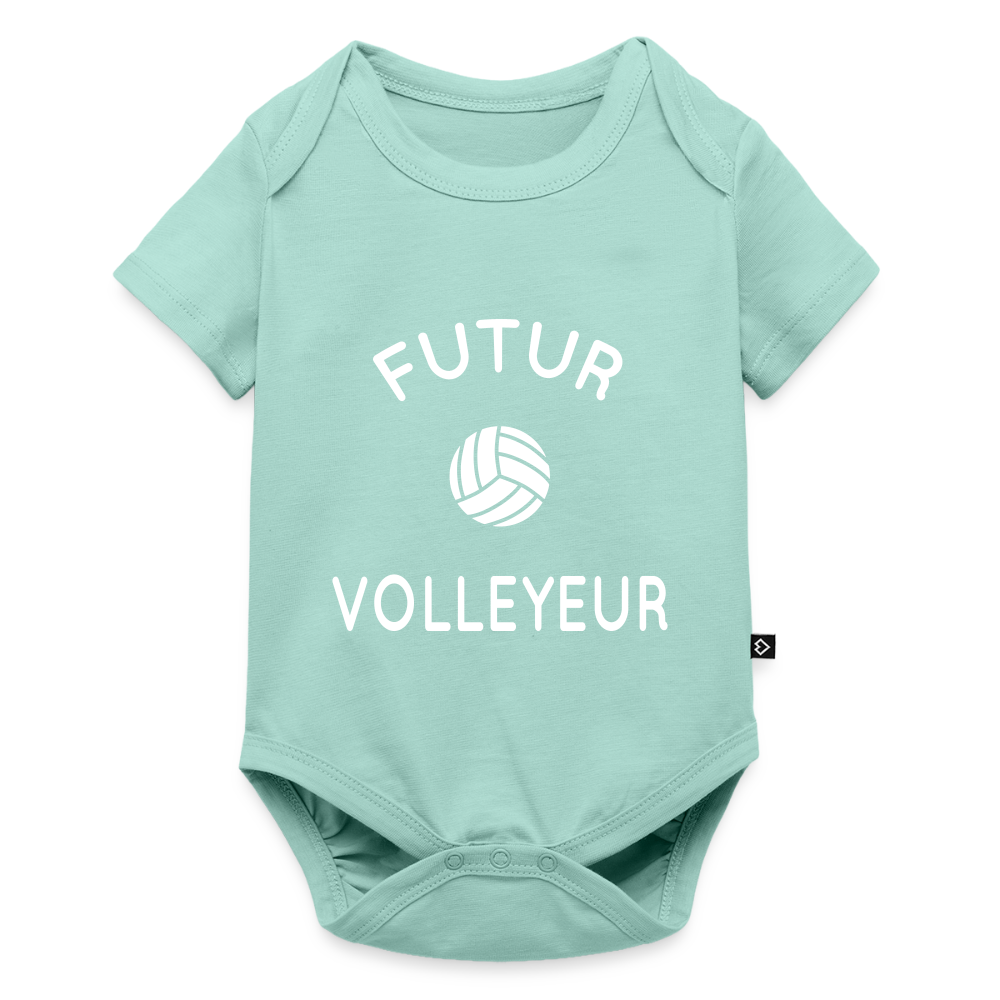 Body Bébé bio manches courtes - Futur volleyeur - menthe 