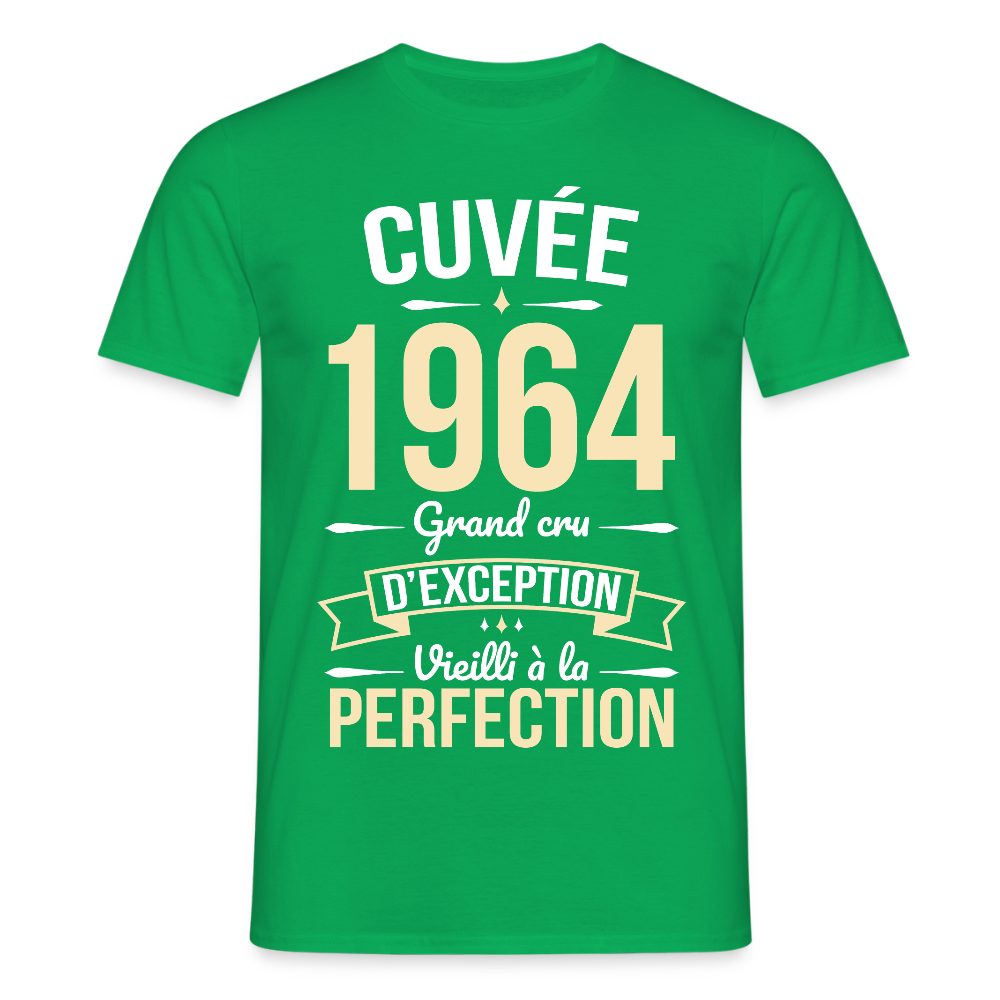 T-shirt Homme - Anniversaire 61 Ans - Cuvée 1964 - vert