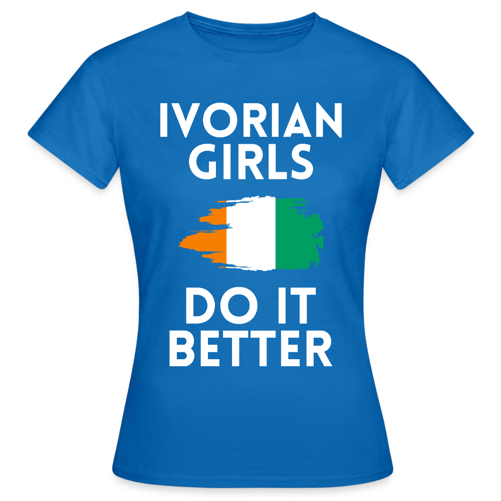T-shirt femme - Ivorian Girls Do It Better - bleu royal