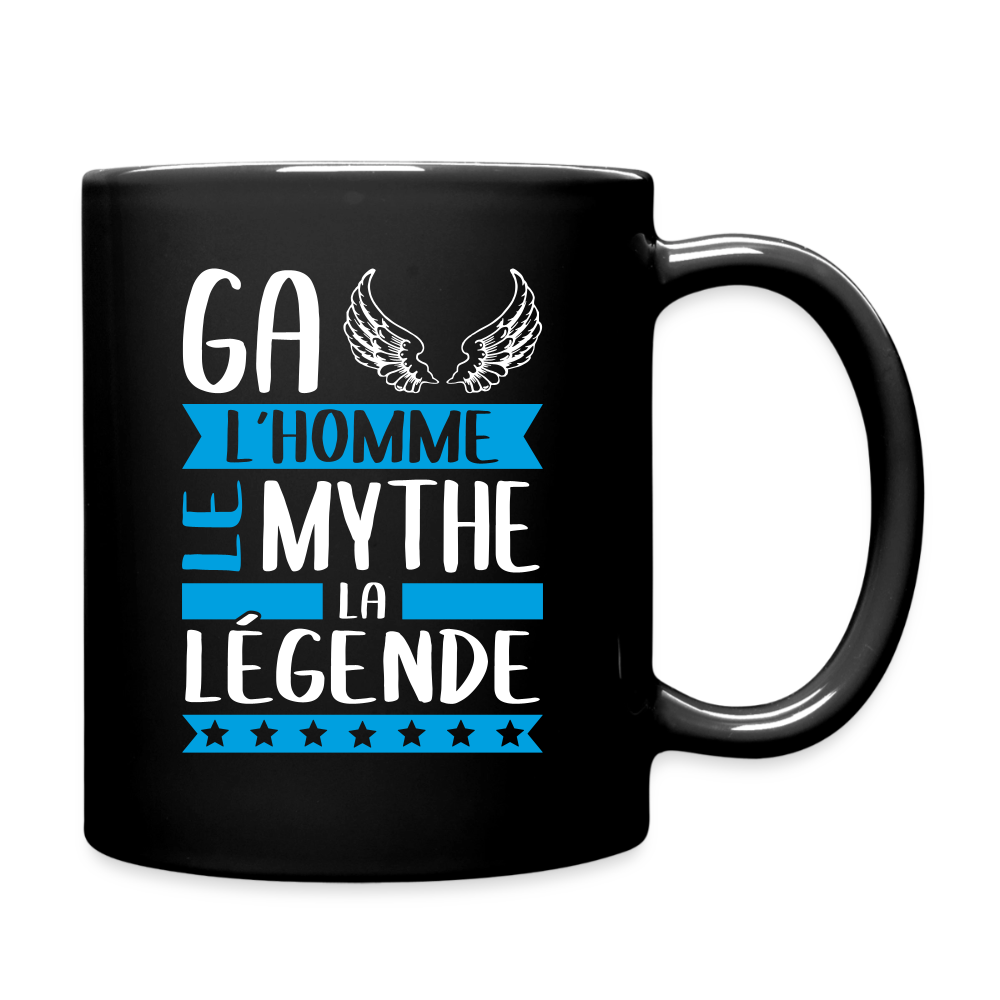 Mug uni Gaël rébus – L’homme, le mythe, la légende - noir