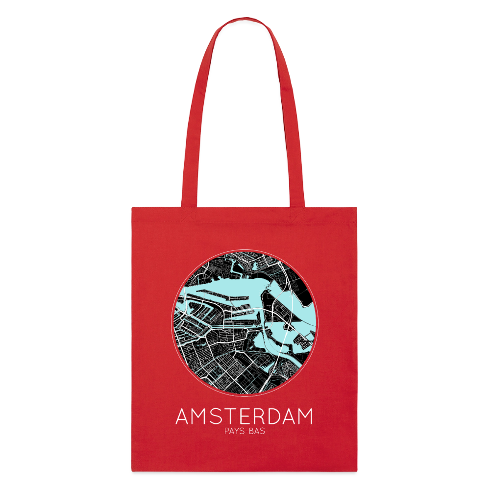 Tote Bag Amsterdam Bio – Plan d’Amsterdam - rouge