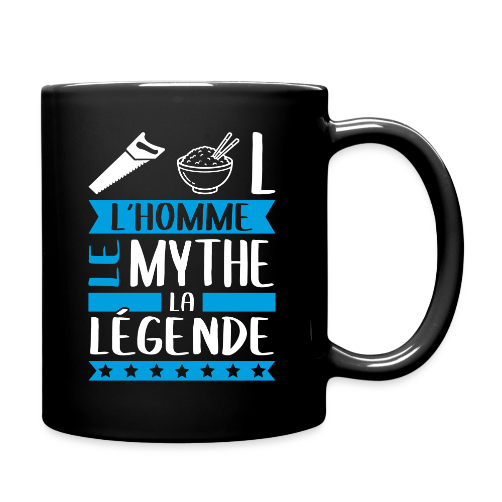 Mug uni Cyril rébus – L’homme, le mythe, la légende - noir