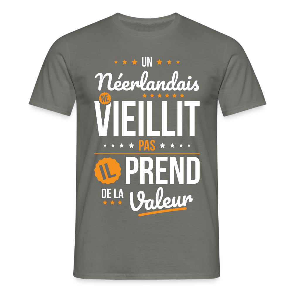 T-shirt Homme - Un Néerlandais ne vieillit pas - gris graphite