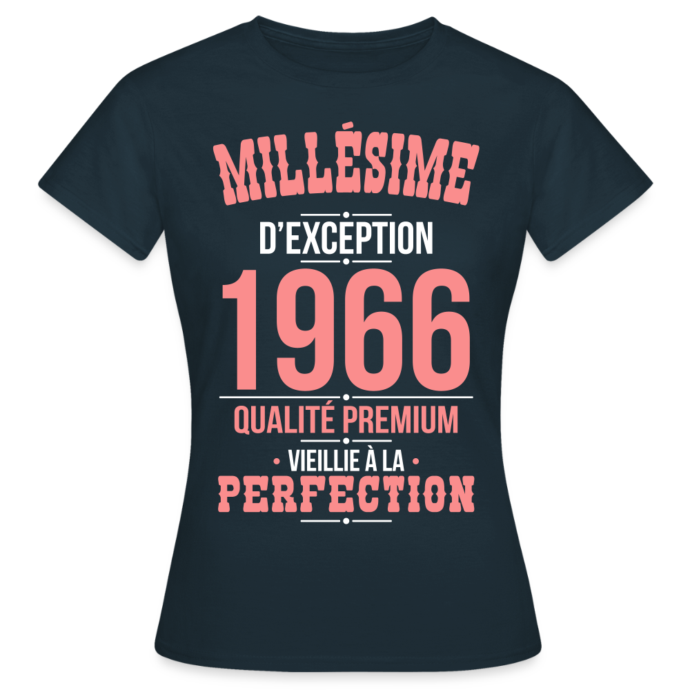T-shirt Femme 60 Ans 1966 – Millésime d’Exception 1966 - marine