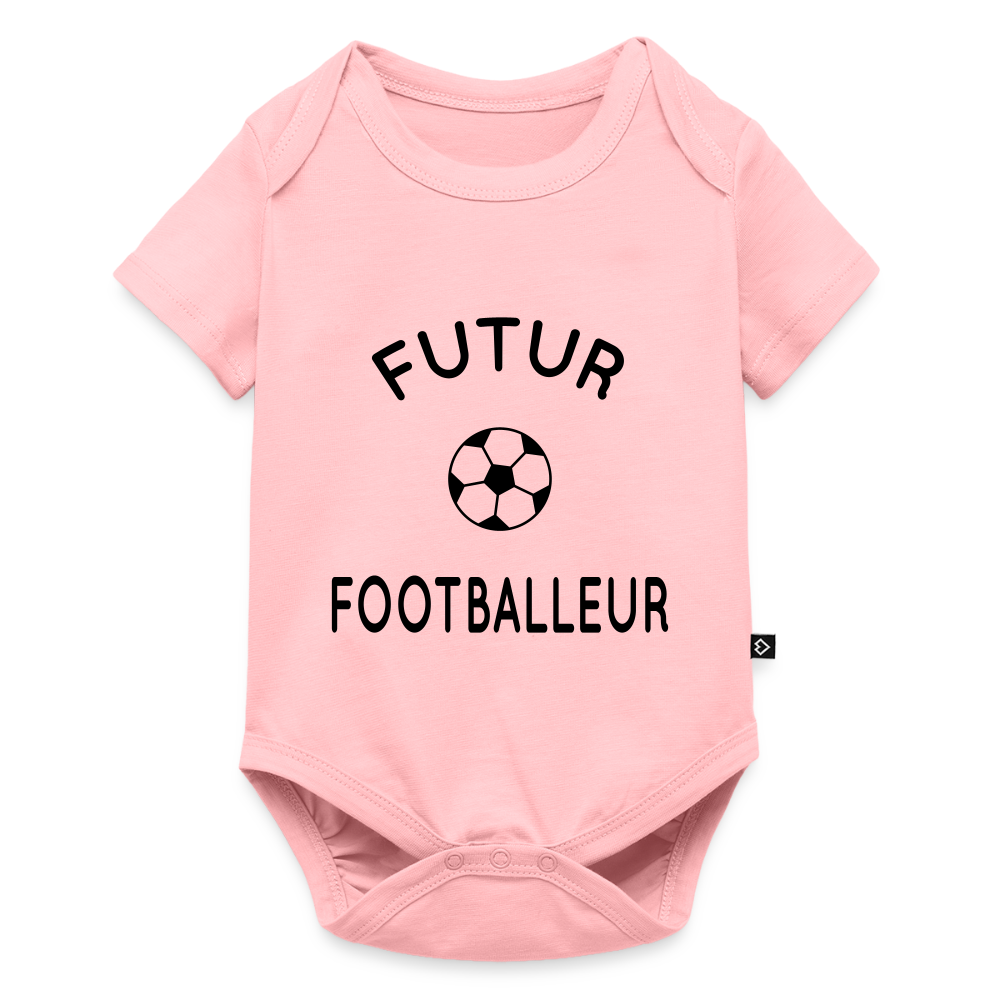 Body Bébé bio manches courtes - Futur footballeur - rose