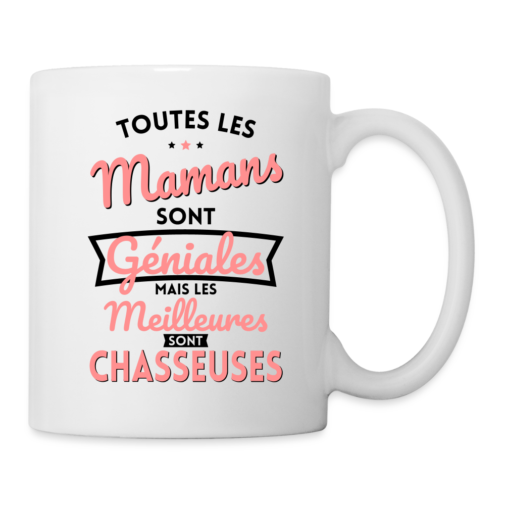 Mug blanc - Mamans géniales - Les meilleures sont chasseuses - blanc