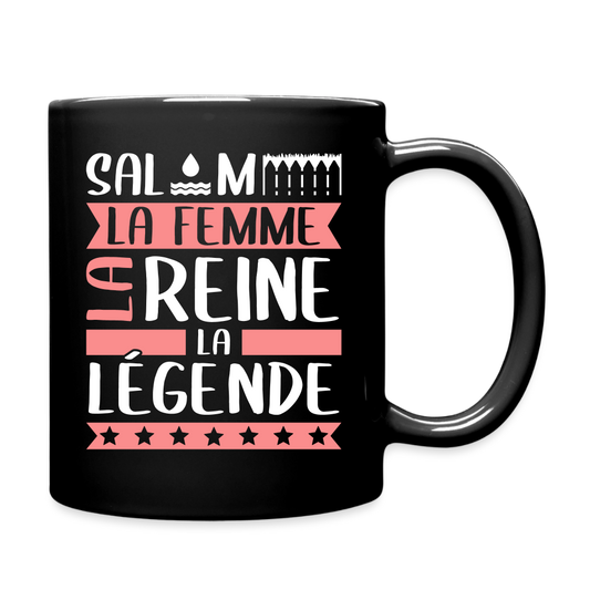 Mug uni Salomé rébus – La femme, la reine, la légende - noir