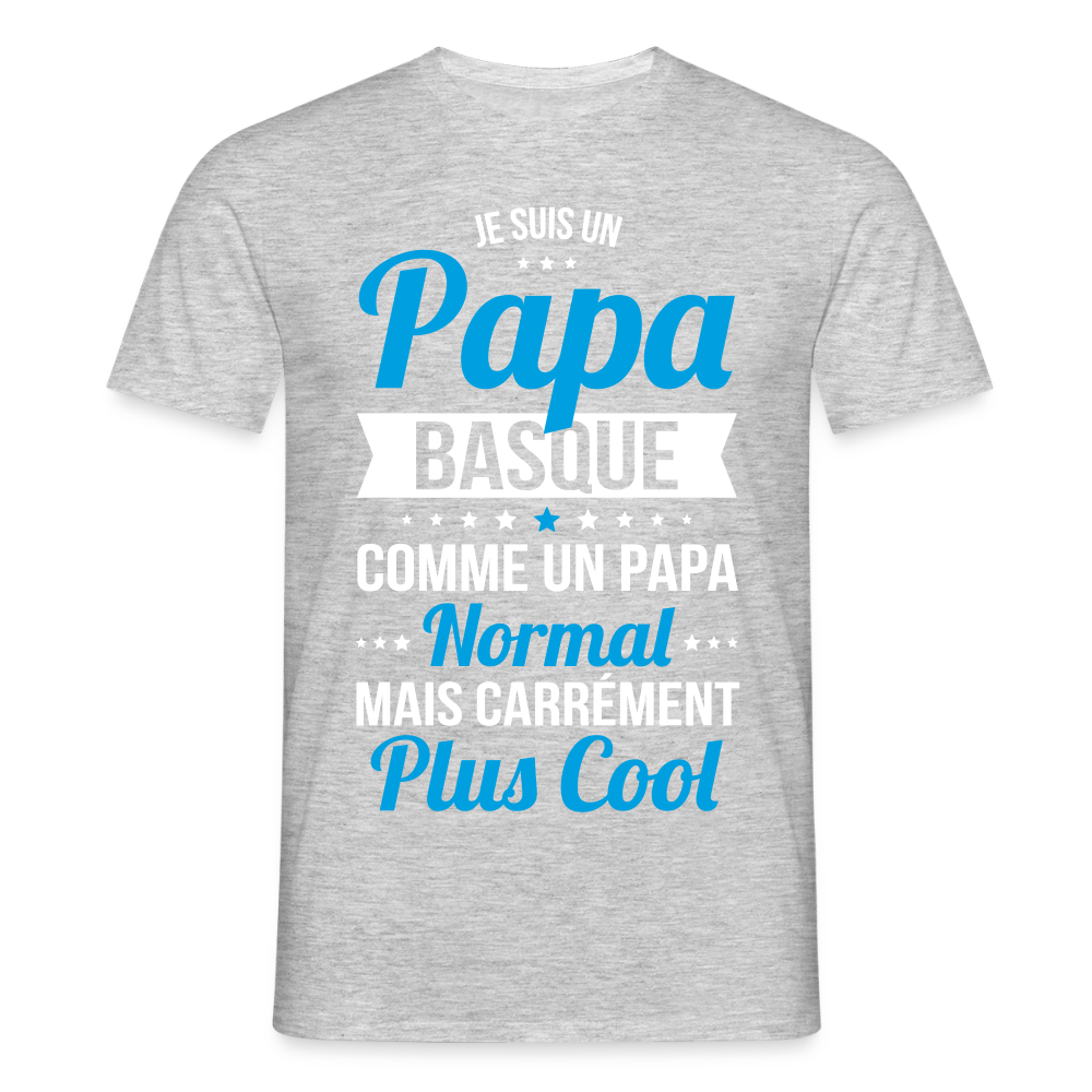 T-shirt Homme - Papa Basque Plus Cool - gris chiné