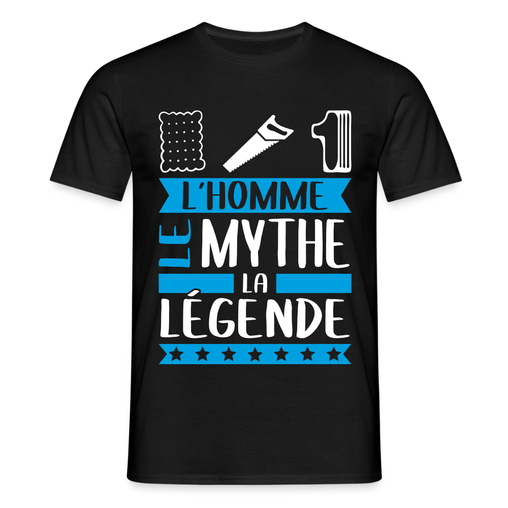 T-shirt homme Lucien rébus – L’homme, le mythe, la légende - noir