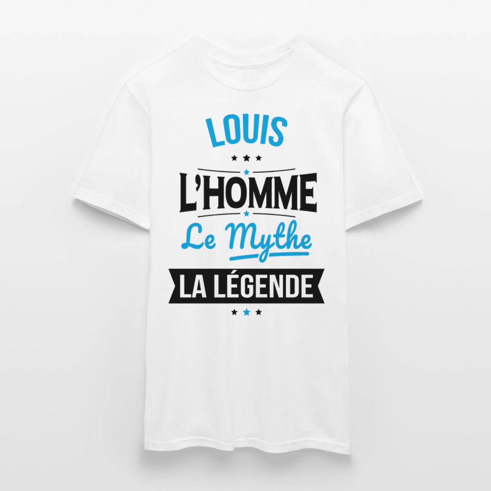 T-shirt Homme - Louis - l'Homme - le Mythe - la Légende - blanc