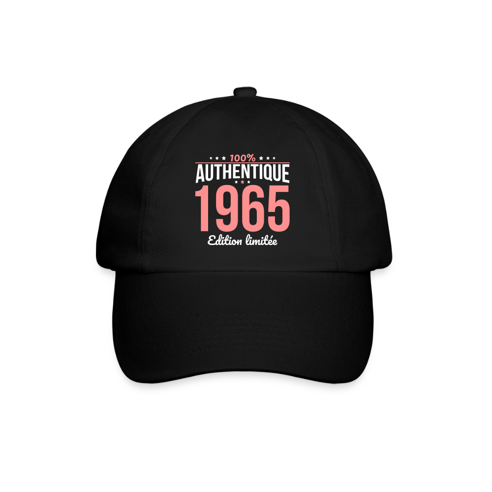 Casquette classique - Anniversaire 60 Ans - 100% Authentique 1965 - noir/noir