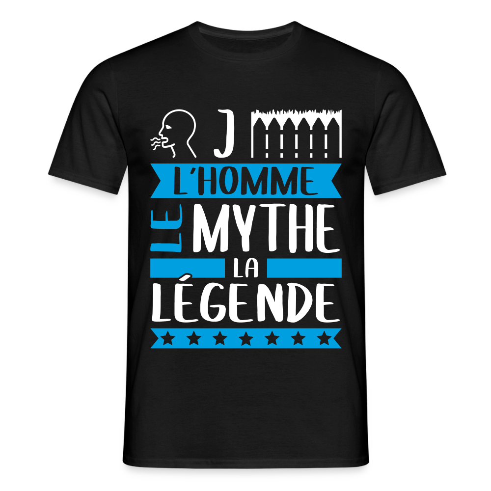 T-shirt homme Roger rébus – L’homme, le mythe, la légende - noir