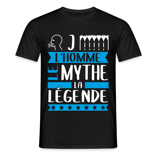 T-shirt homme Roger rébus – L’homme, le mythe, la légende - noir