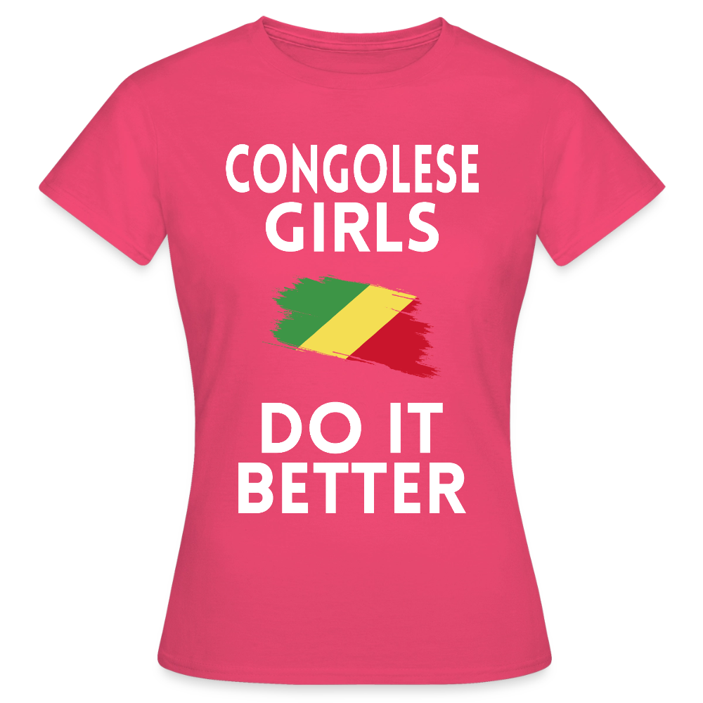 T-shirt femme - Congolese Girls Do It Better - rose azalée