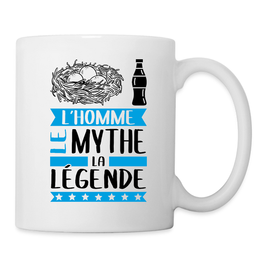 Mug blanc Nicolas rébus – L’homme, le mythe, la légende - blanc